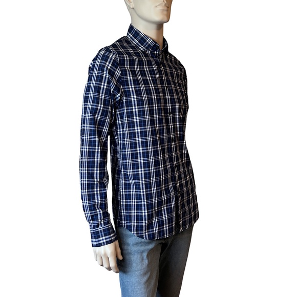 Armani Exchange A|X Long Sleeve Plaid Shirt Long Sleeve Monogrammed Branded NWOT - Picture 5 of 16